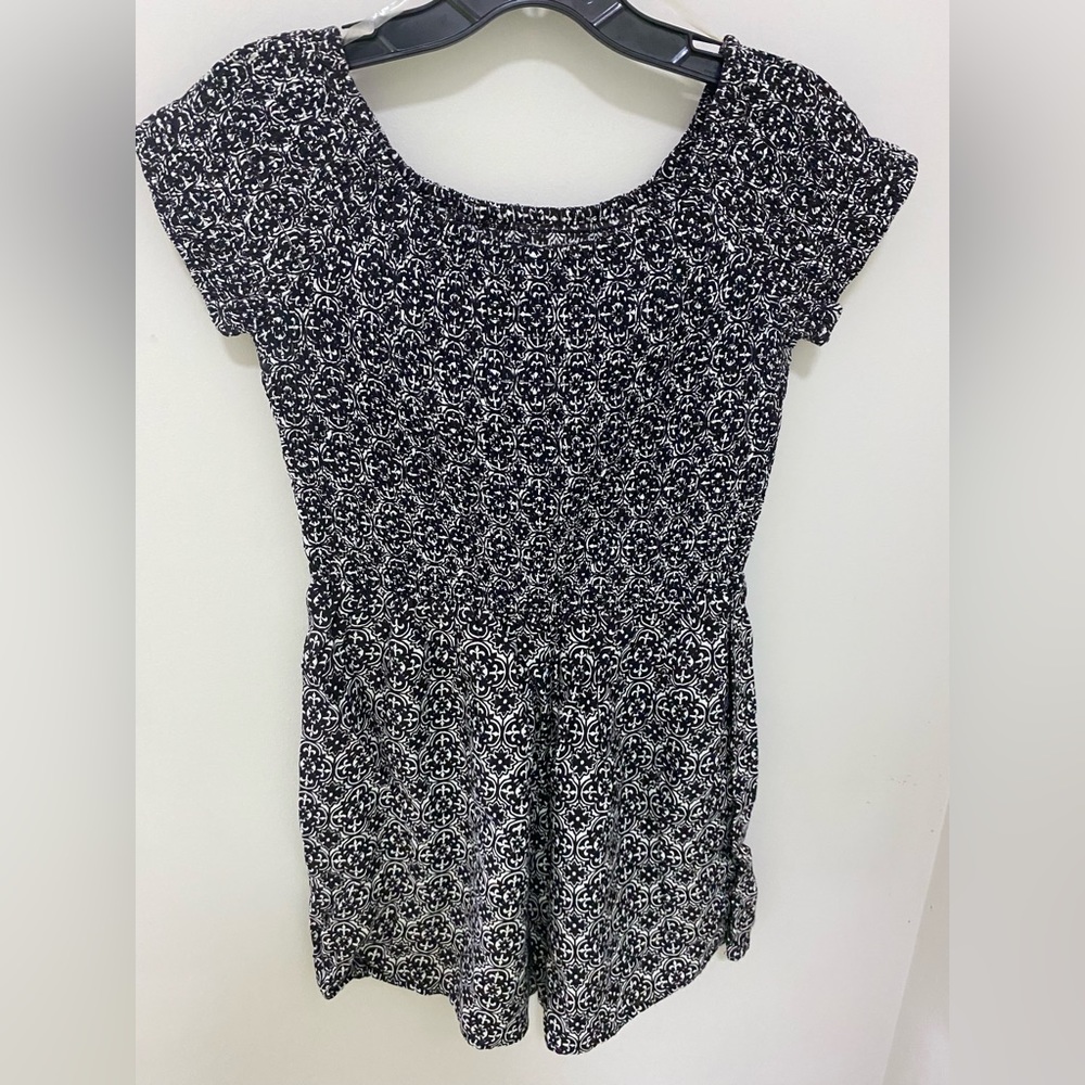 Womens black and white romper